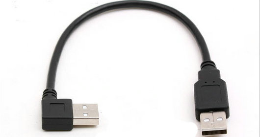 Right angle USB AM TO AM cable
