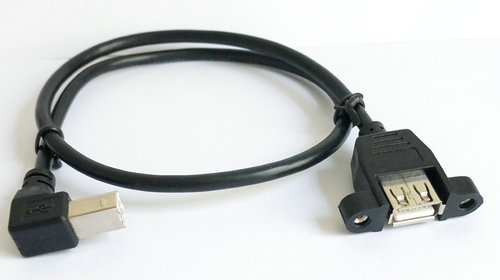 Panel Mount USB B Male to a Female