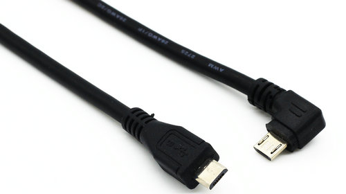 Right Angle Micro USB Male to male