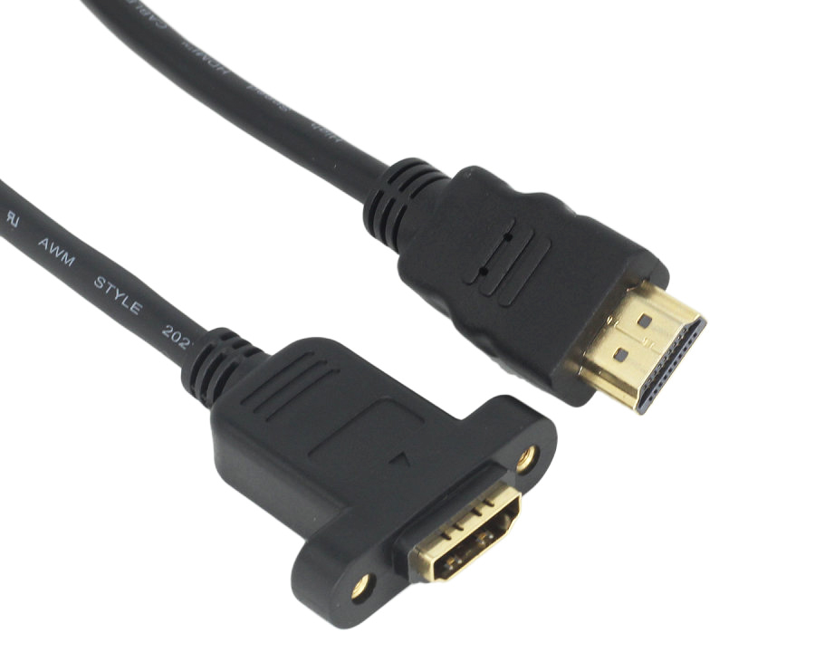 Panel Mount  HDMI Cable