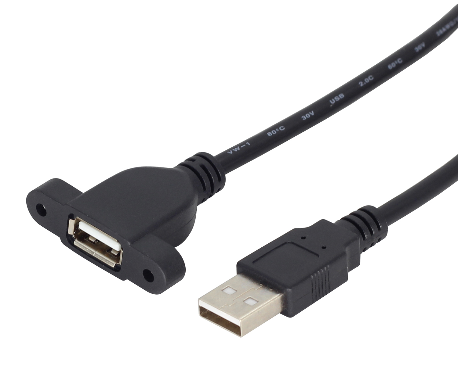 USB 2.0 Panel mount cable