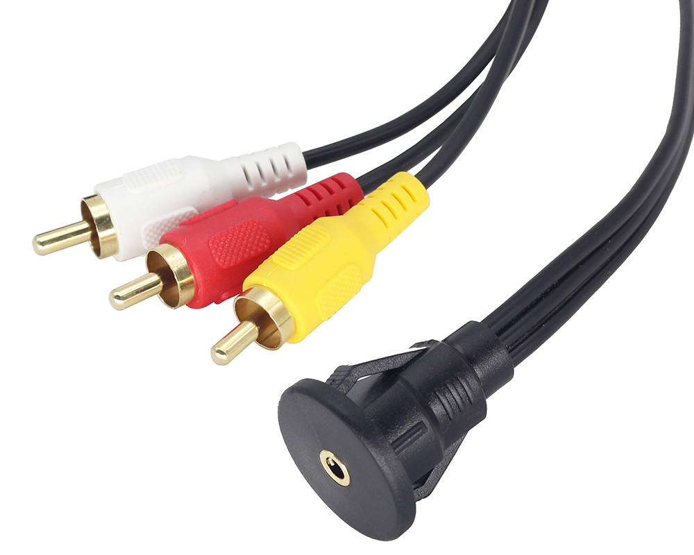 3.5mm Female to 3 RCA Male Cable
